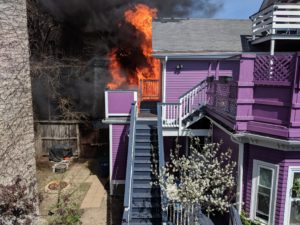 My neighbors took a neat shot of the fire.